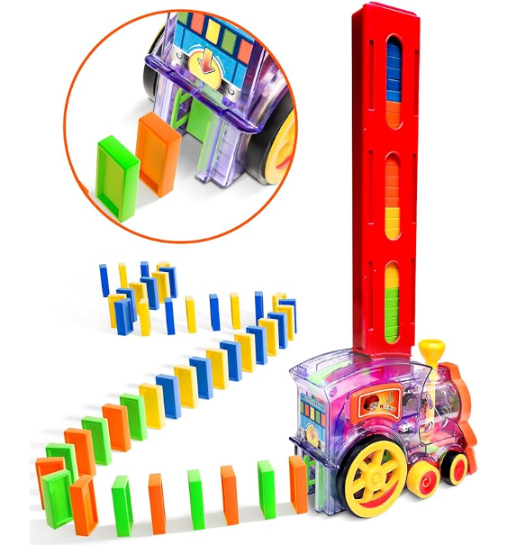 Tren Dominó Automático con Sonido y Luces – Diversión y Aprendizaje - Imagen 3