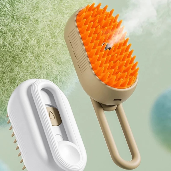 Cepillo de Vapor 3 en 1 para Gatos y Perros - Aseo Eficaz y Sin Estrés